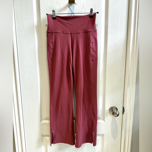 ATHLETA Transcend Stash Crop Straight Leg Coral Activewear Leggings Tight Pants - Picture 5 of 12